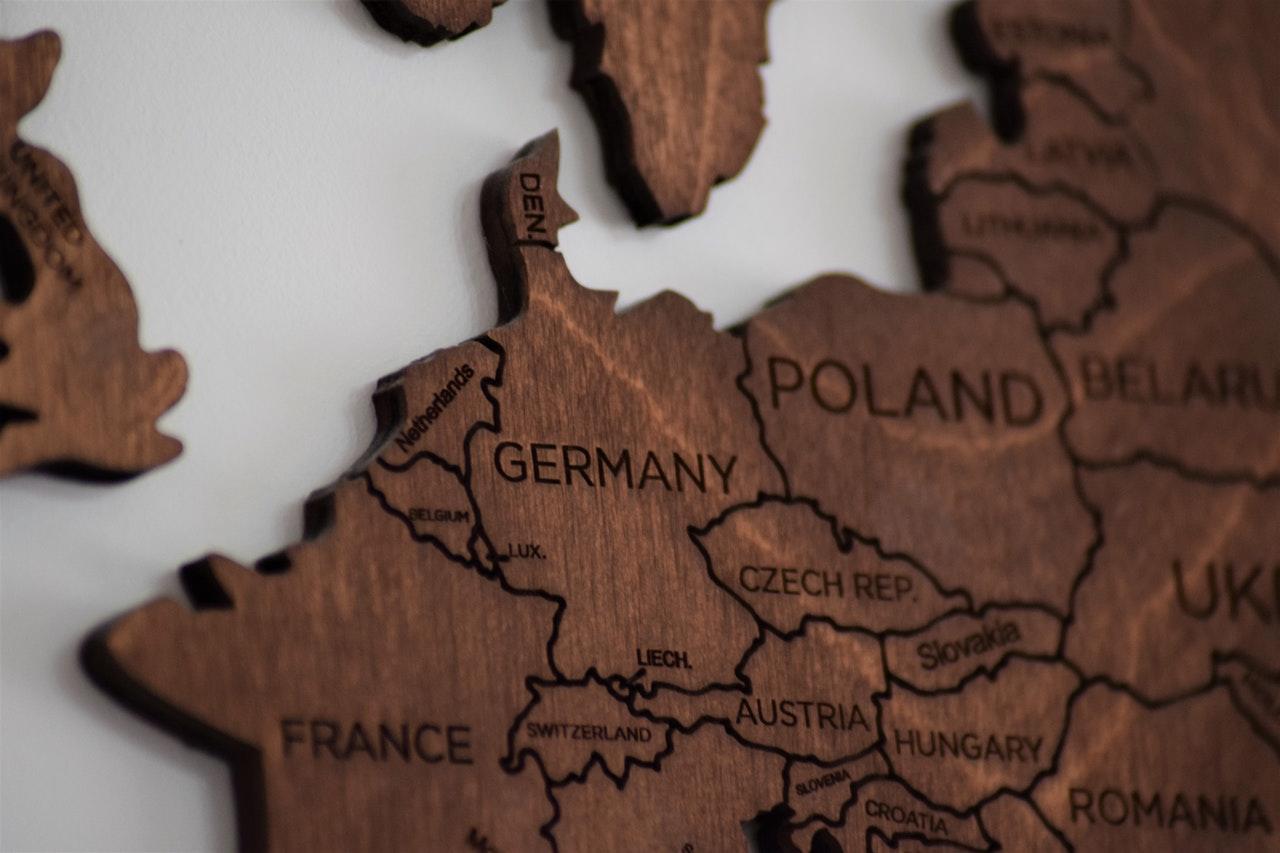 Mapa de Alemania.
