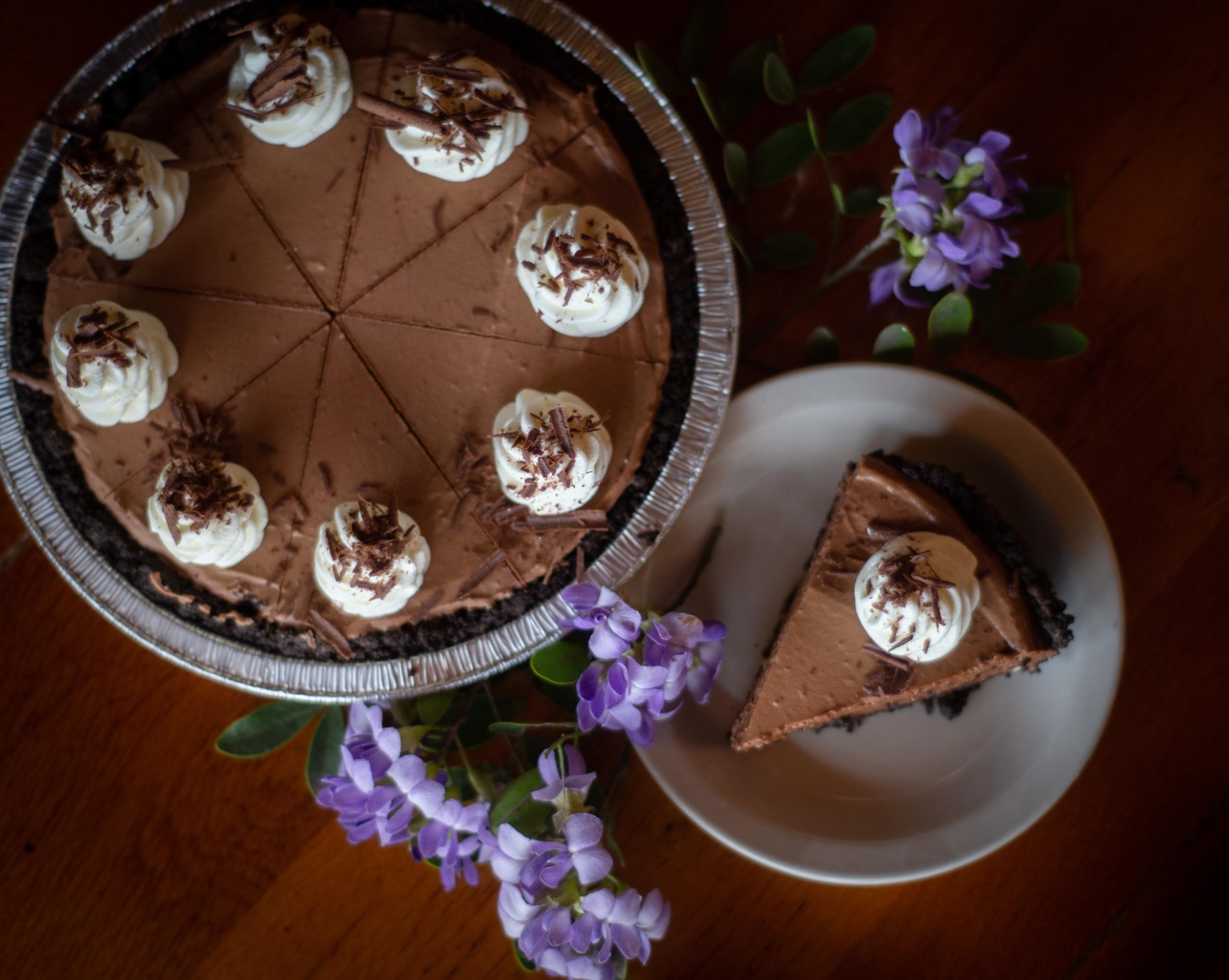 tarta de chocolate con manga pastelera