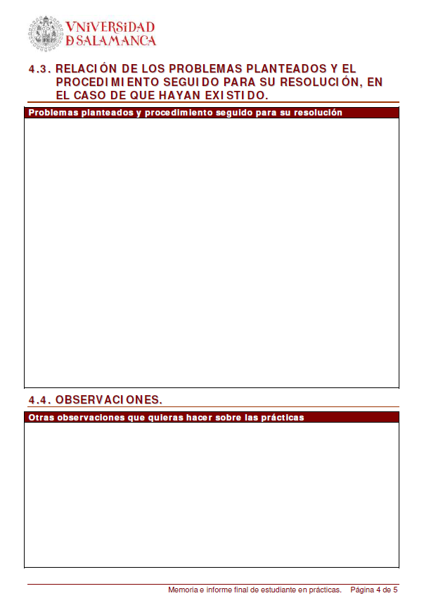 Ejemplo de informe de prácticas