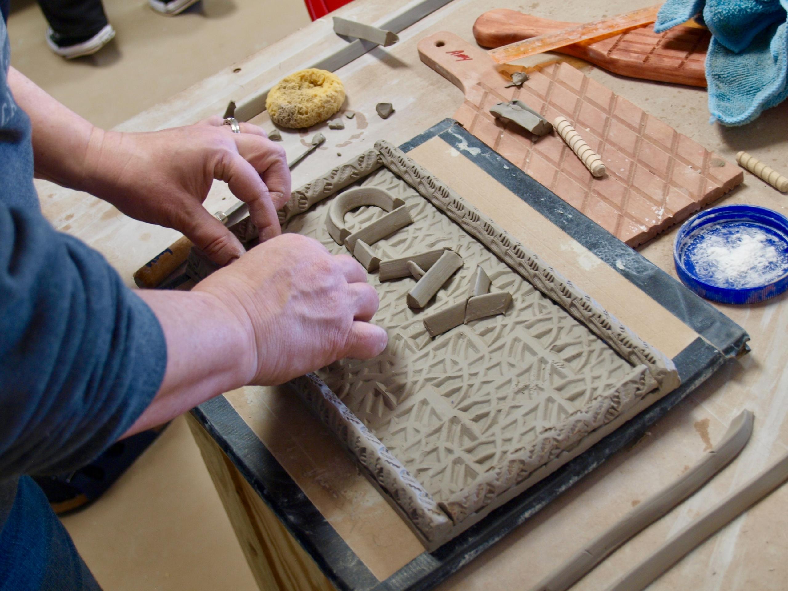 marco ceramica con nombre