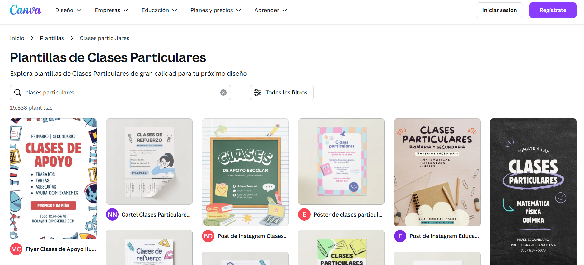 Plantillas de Canva.