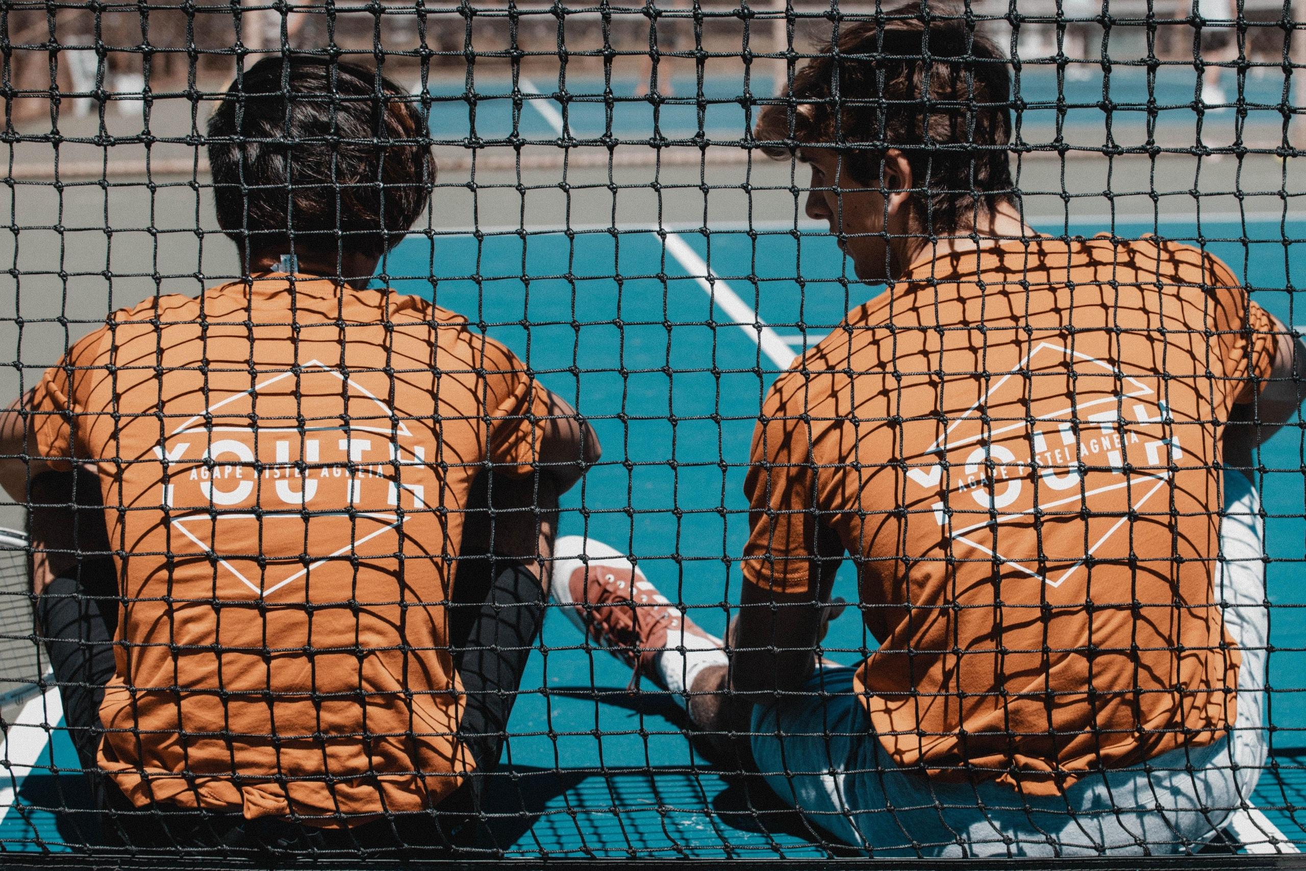 Deportistas descansando.