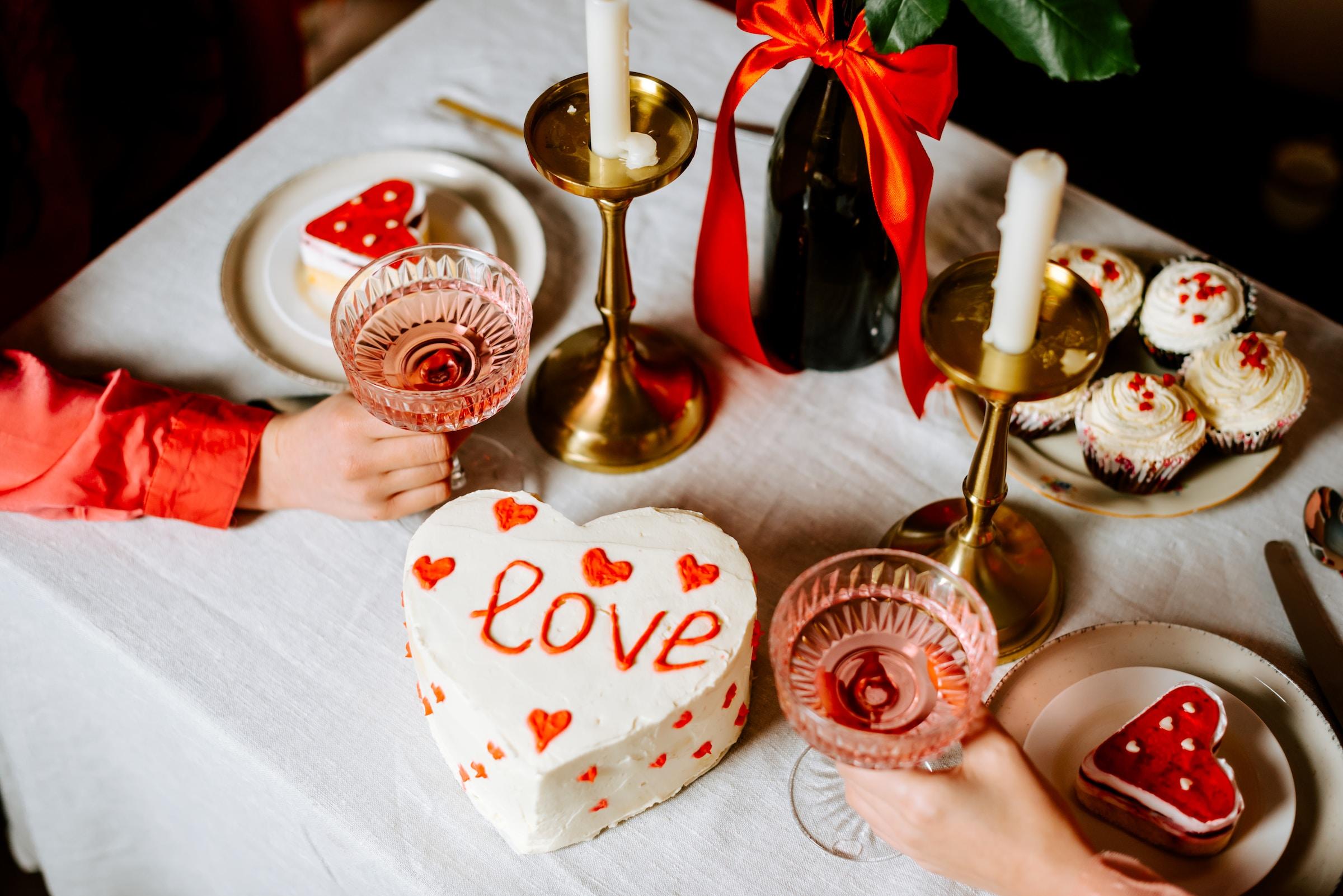 Tarta de San Valentín.