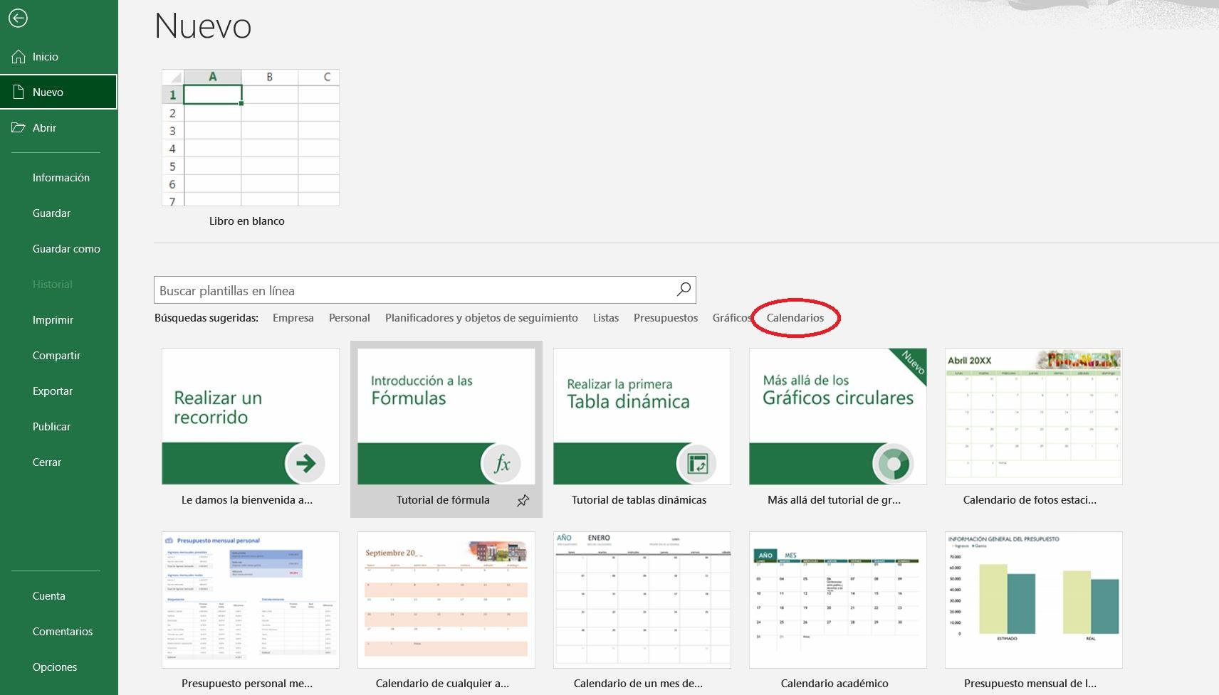 plantillas calendario excel
