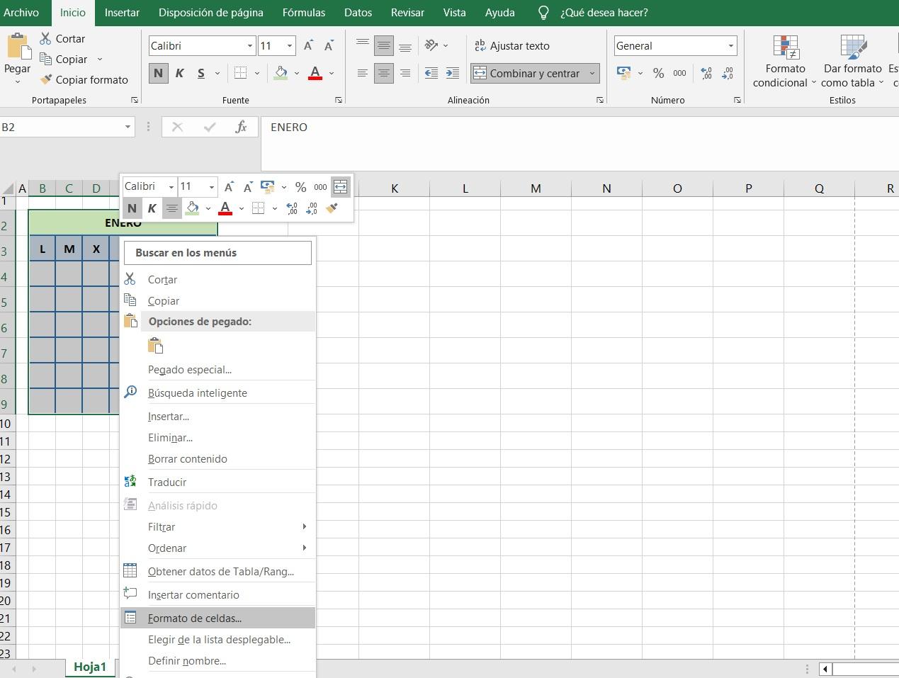 captura de pantalla excel