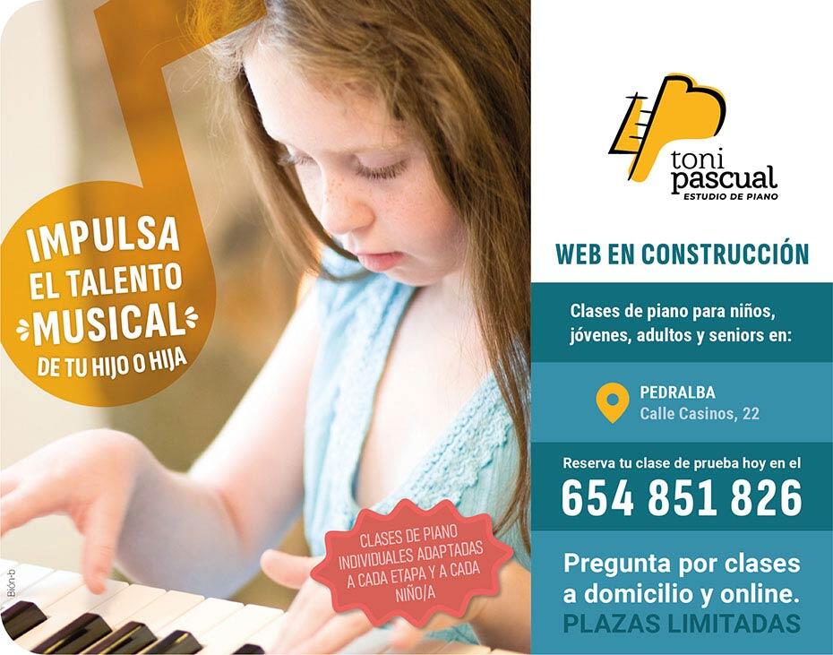 Página web de una escuela de piano en Valencia