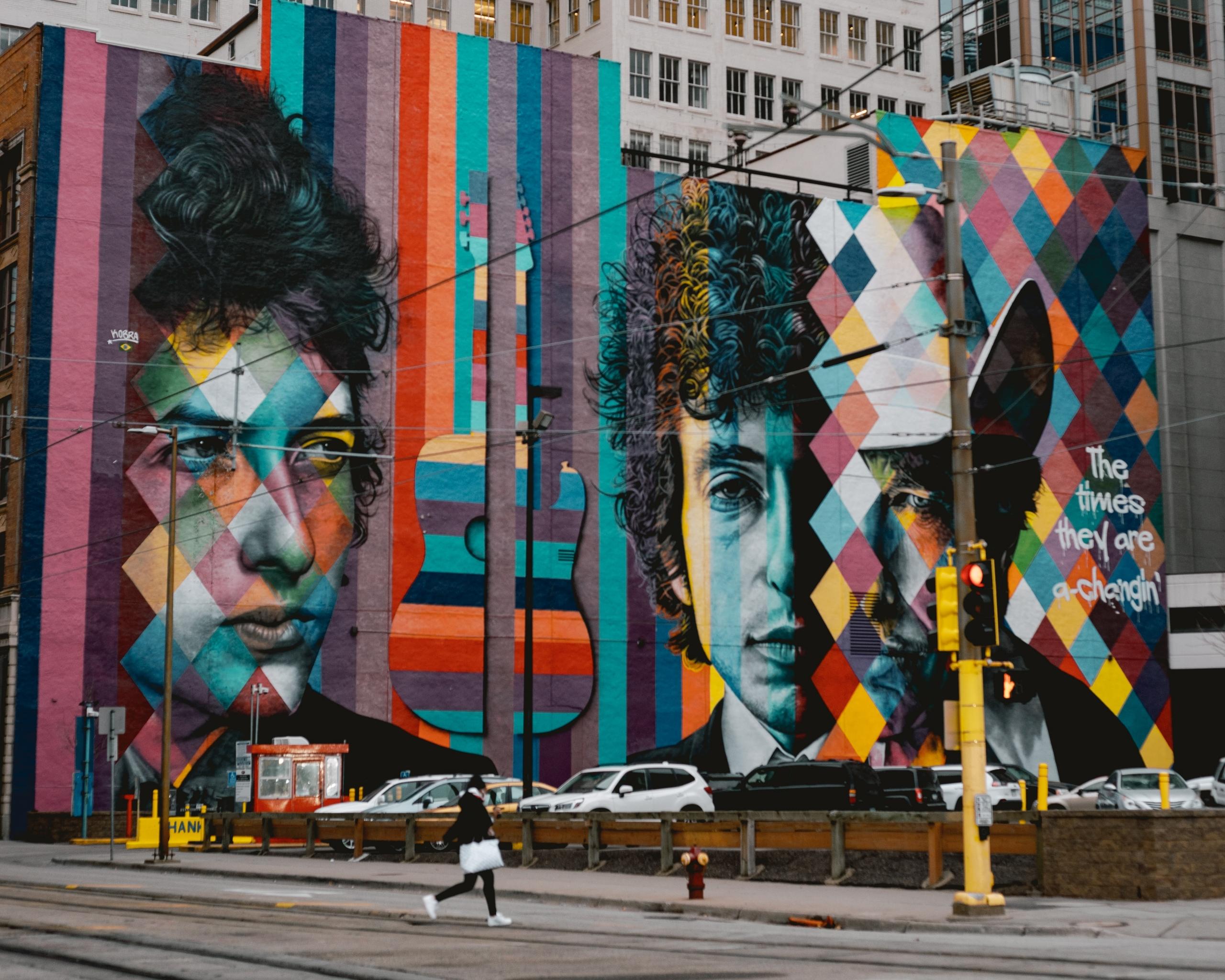 mural de bob dylan