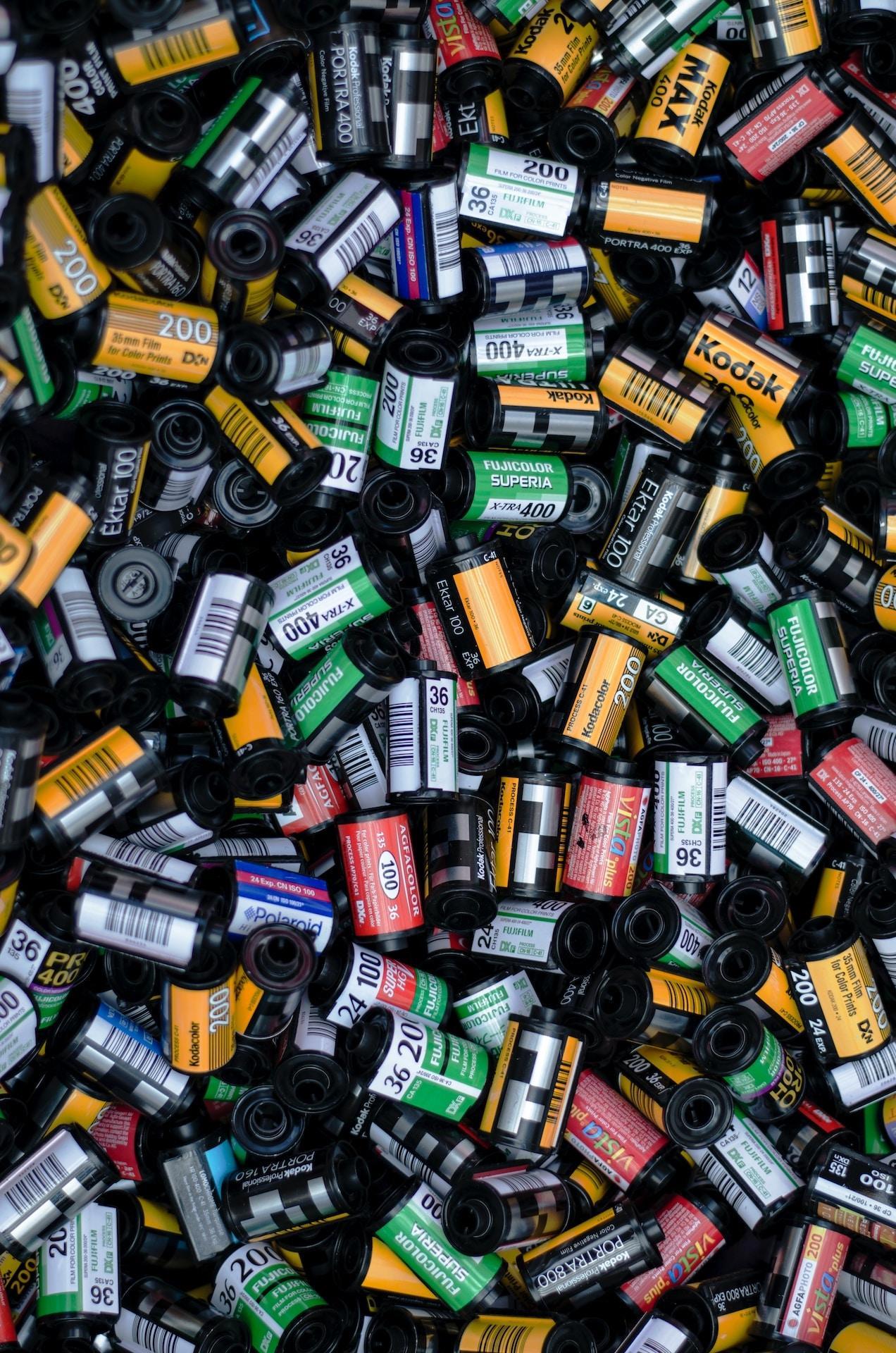 rollos de fotografia por montones