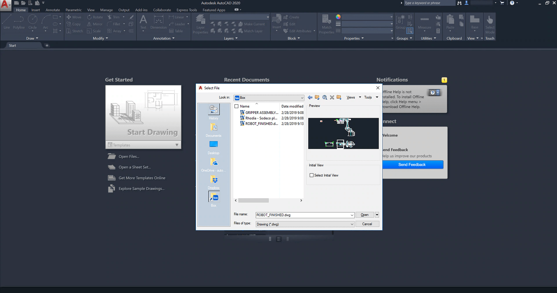 funcion compartir autocad