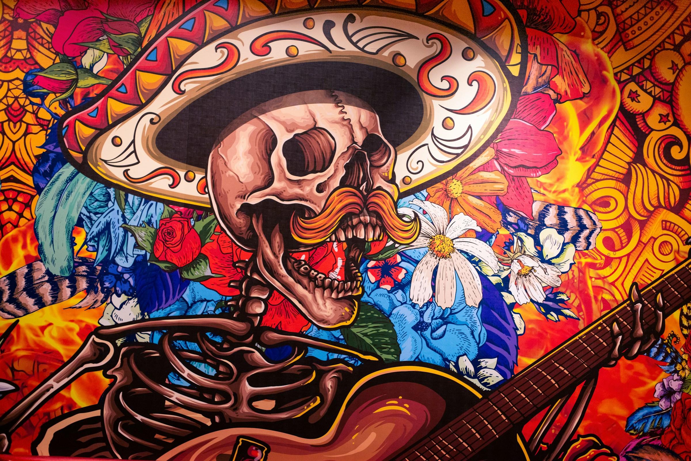 mural de catrina mexicana