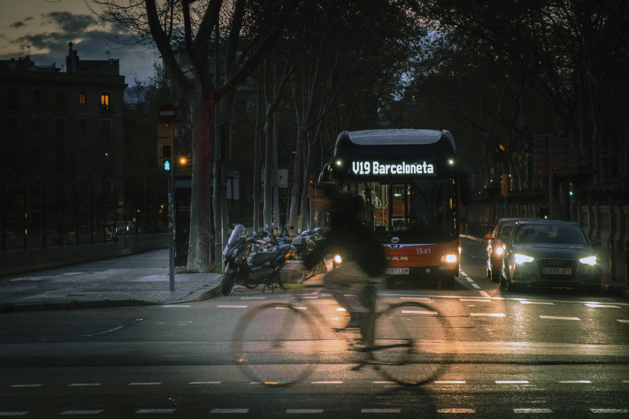 ciclista en barcelona