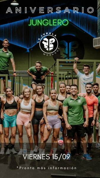 Anuncio de evento en un centro deportivo