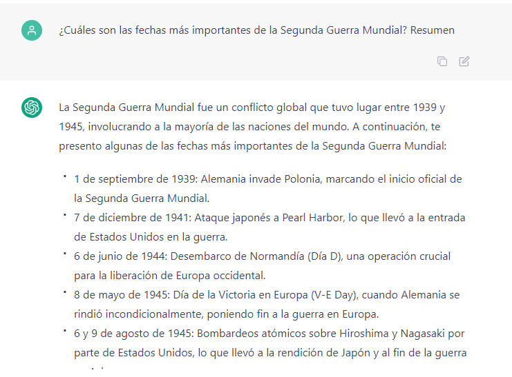 pregunta chat gpt segunda guerra mundial