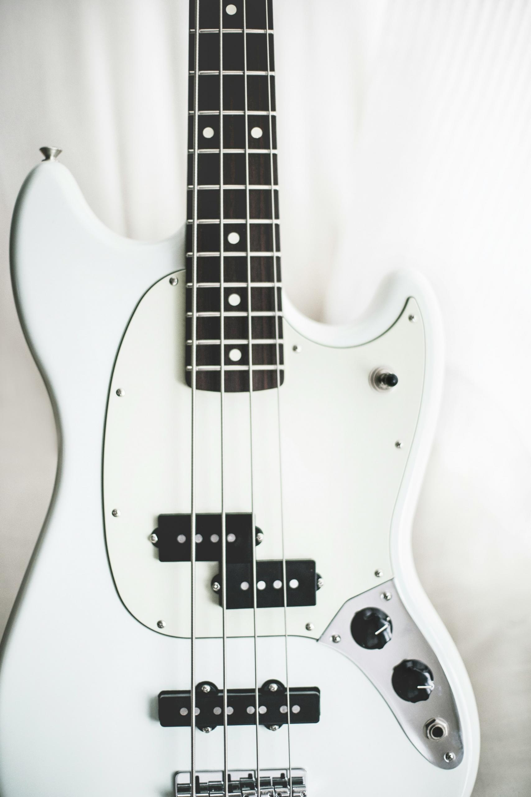mastil y cuerpo del bajo electrico