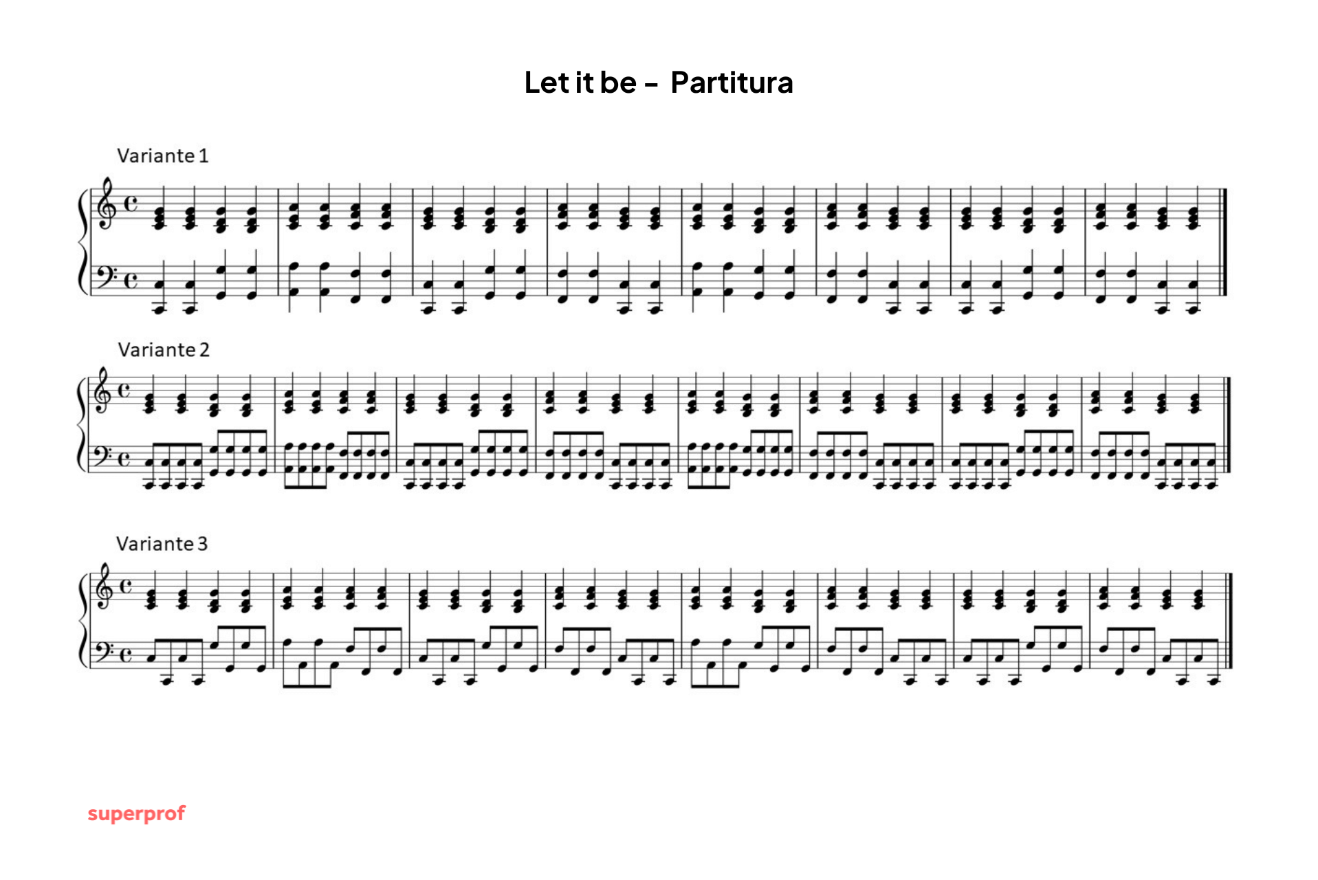 Partitura Let it be