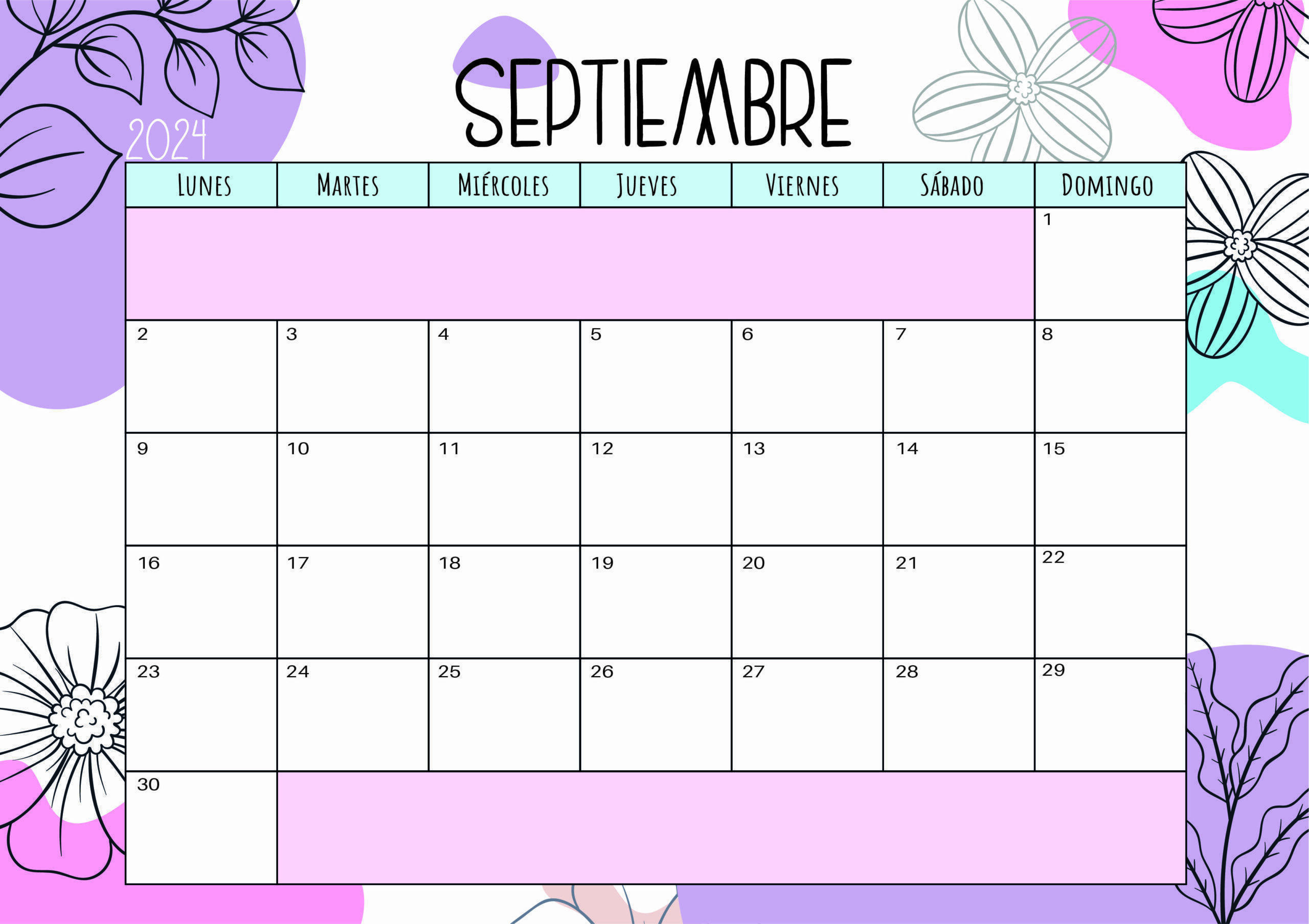 Calendario de septiembre