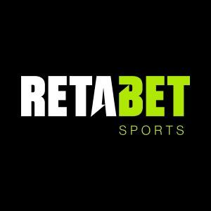 Logotipo de RETABET SPORTS con «RETA» en blanco, «BET» en verde y «SPORTS» en letras verdes más pequeñas, todo ello sobre un fondo negro.