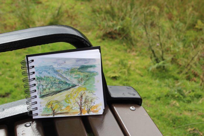 Dibujar paisajes con lápiz y papel.