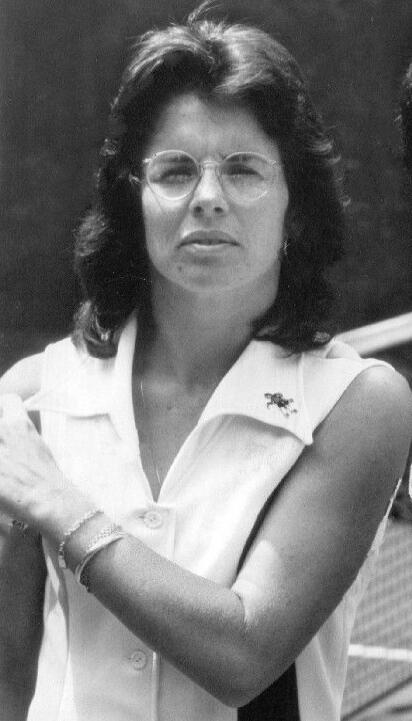 Retrato de la tenista Billie Jean King.