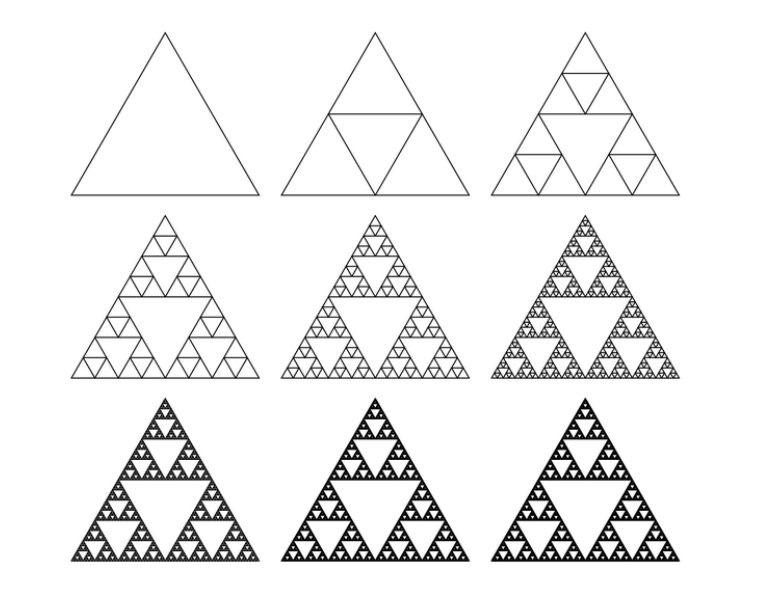 Demostración del triángulo de Sierpinski
