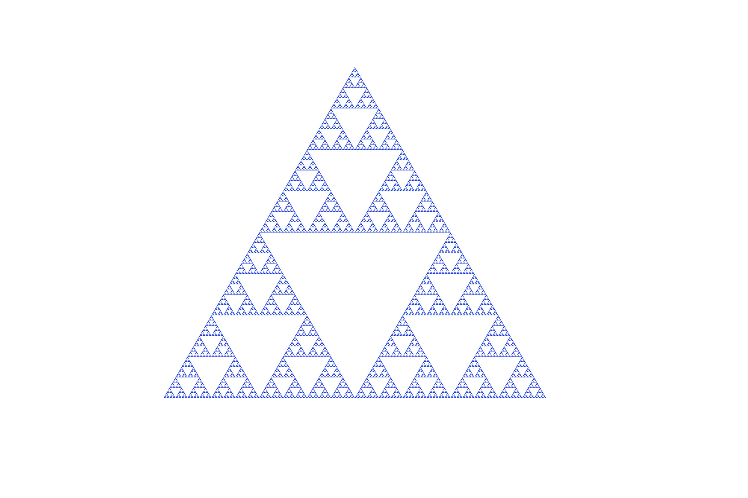El triángulo Sierpinski es un fractal que se puede construir a partir de cualquier triángulo.