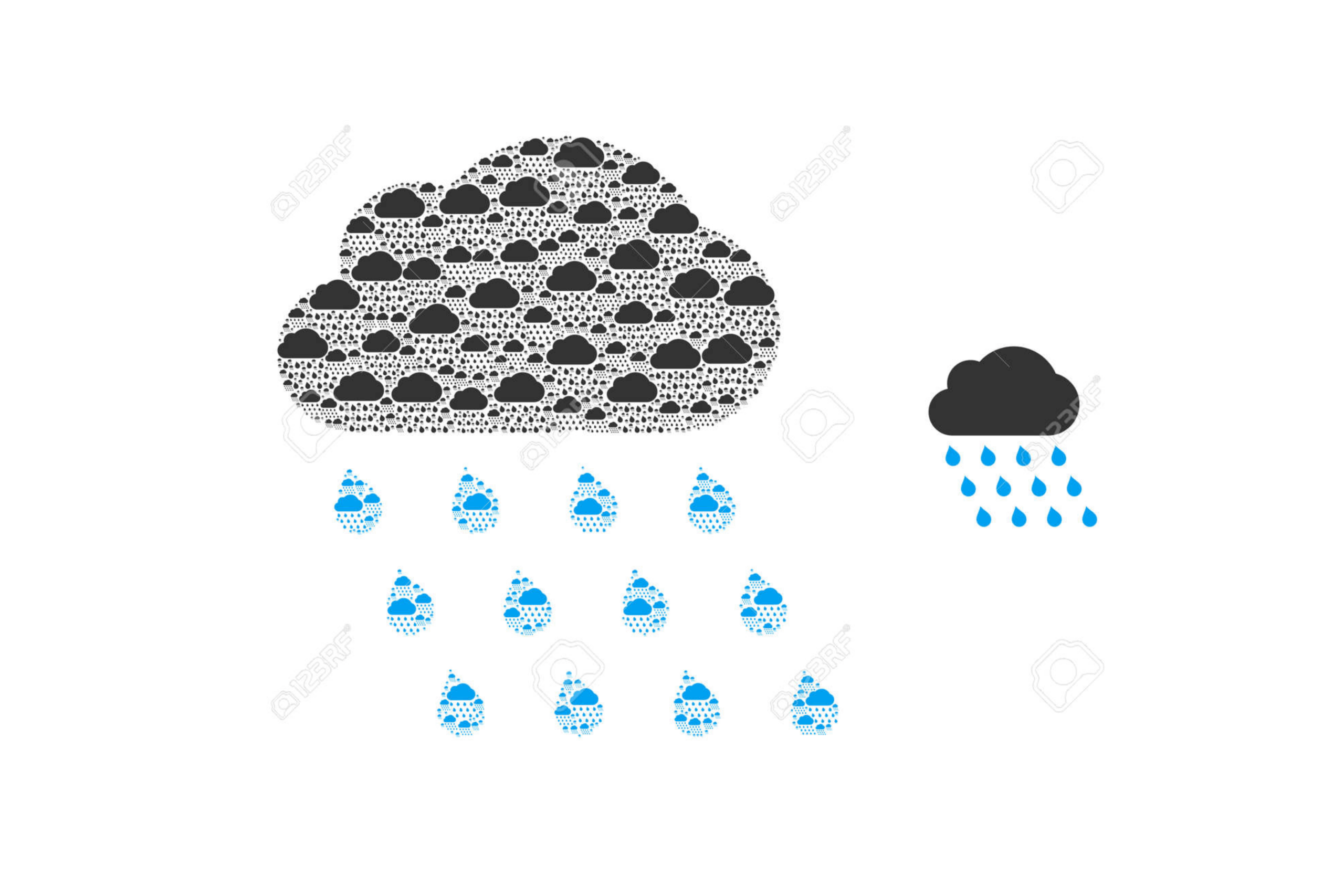 Imagen de nubes y fractales