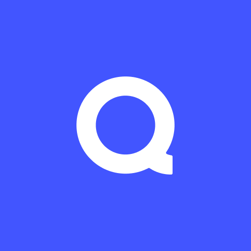 Una «Q» minúscula blanca sobre un fondo azul liso, que representa el logotipo de Quizlet. El diseño es sencillo, limpio y moderno, y transmite ideas relacionadas con el aprendizaje y la educación.
