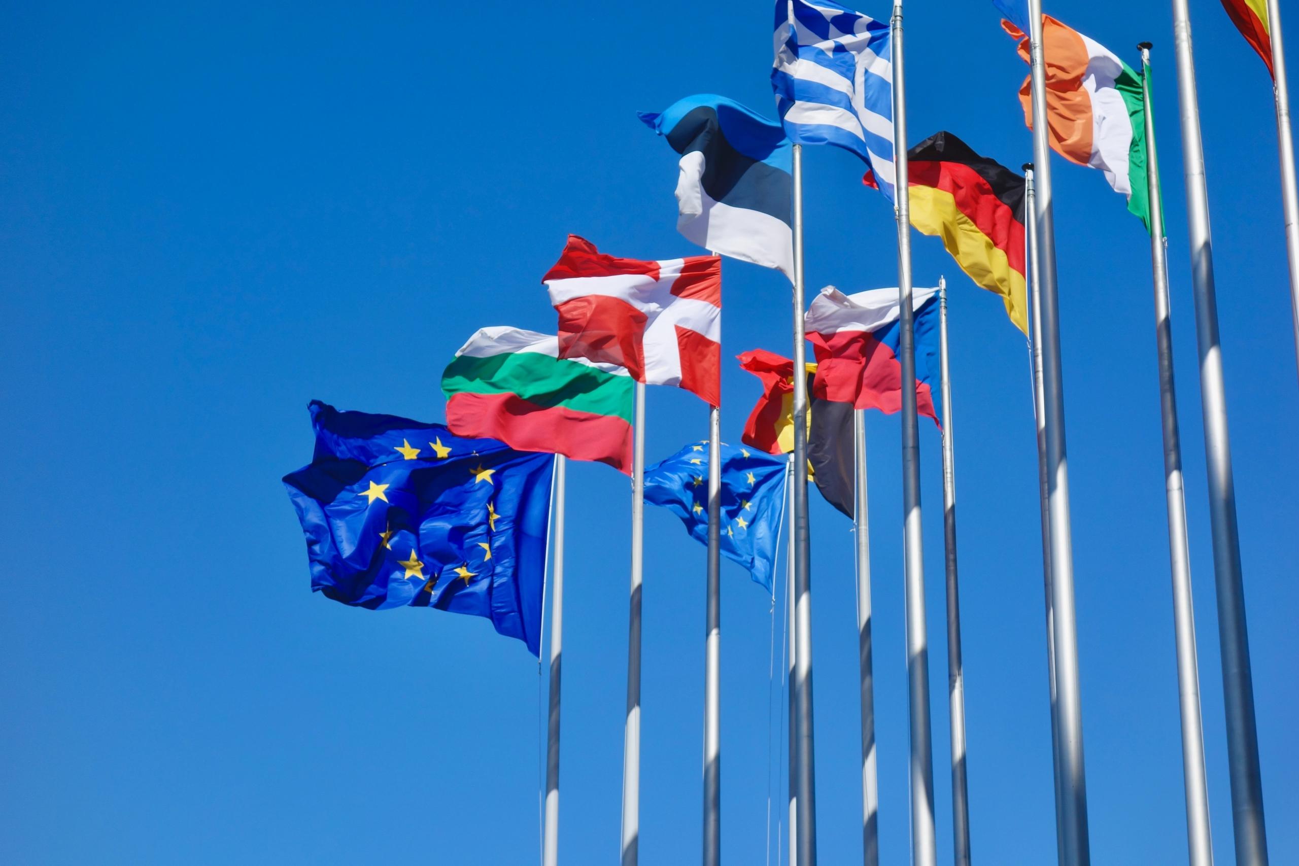 Euroopan Unionin jäsenmaiden lippuja