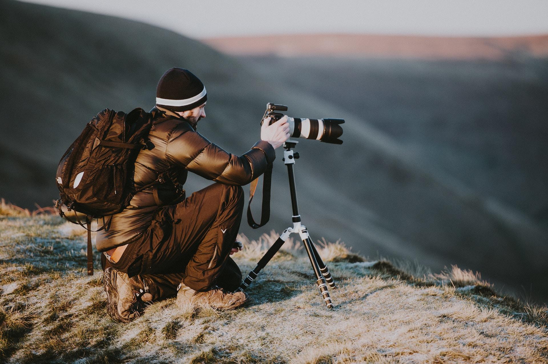 Fotograaf neemt landschap foto