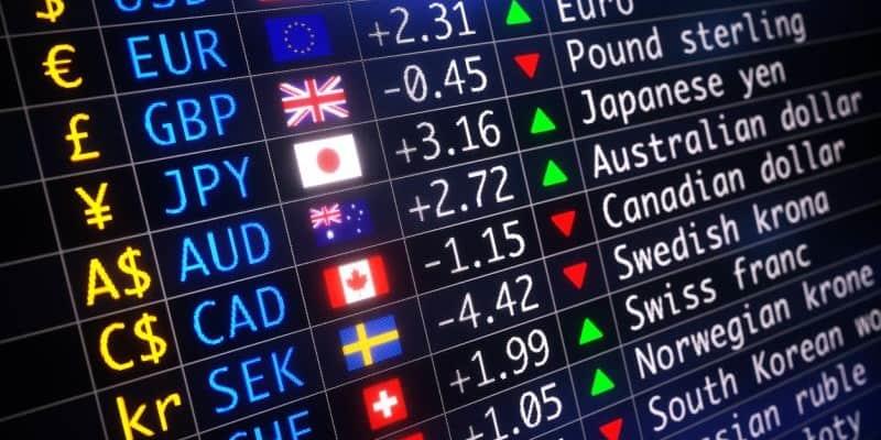 Een lijst van de wisselkoers van verschillende valuta's van over heel de wereld.