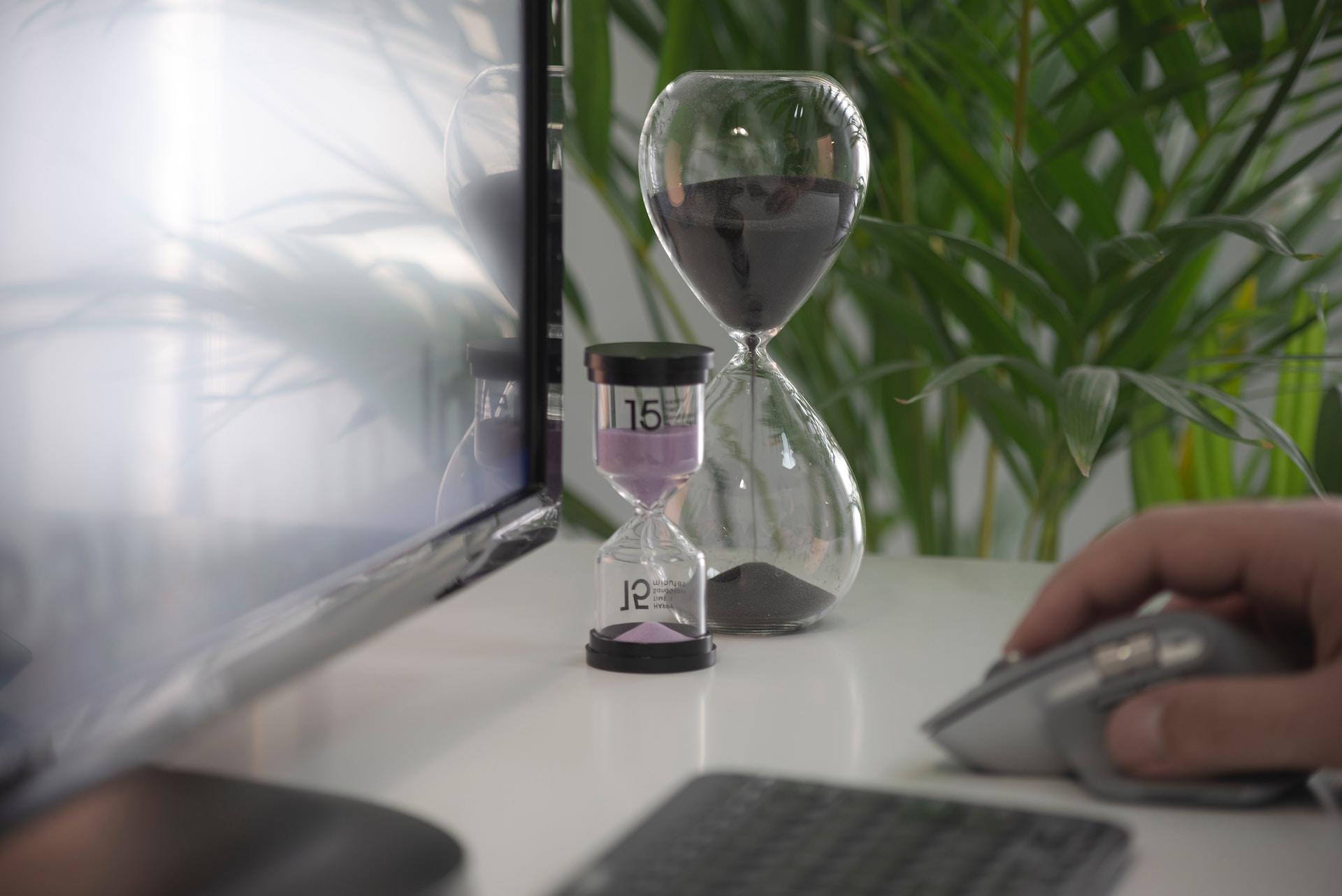 Zandloper voor computer