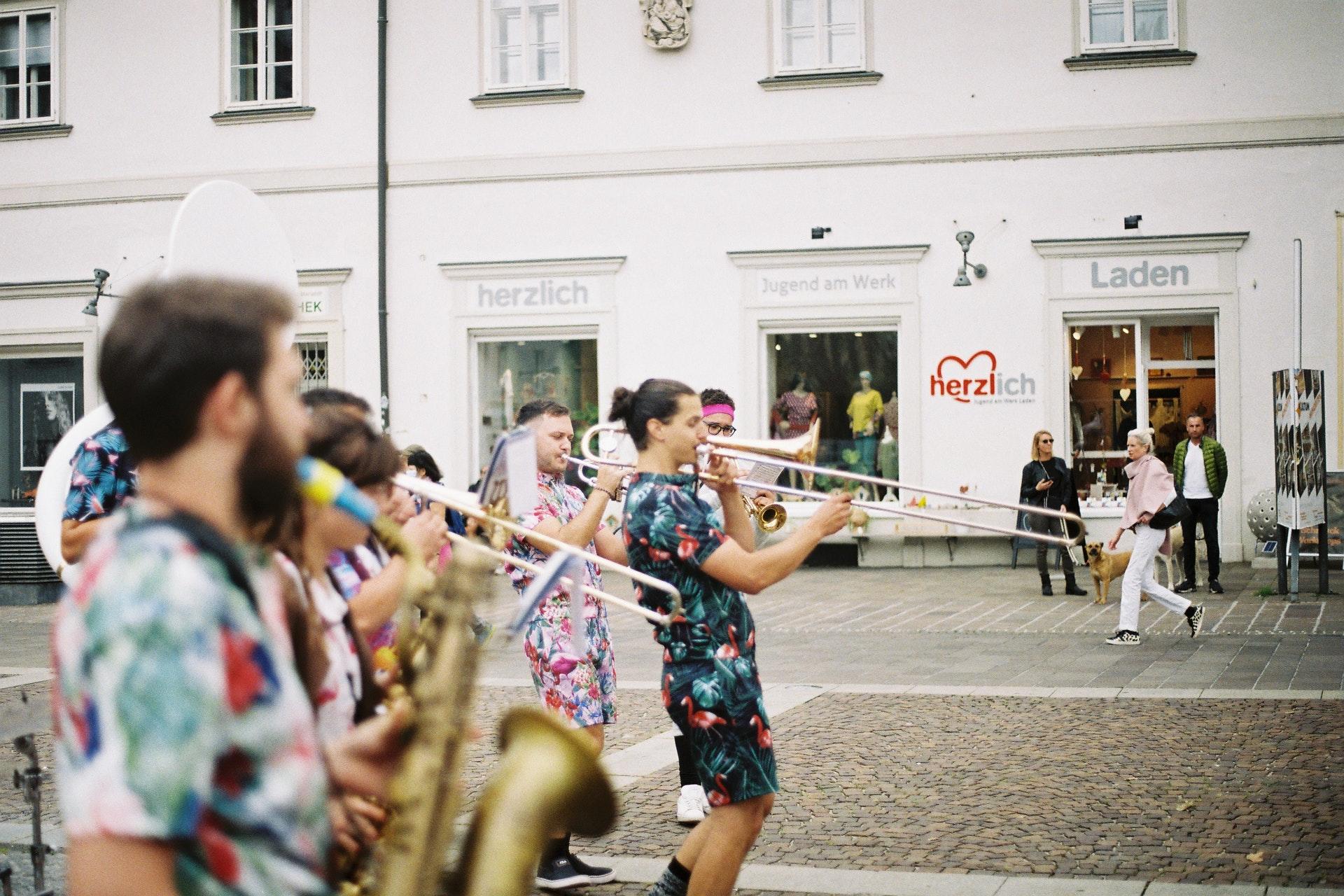 Trompettisten in fanfare