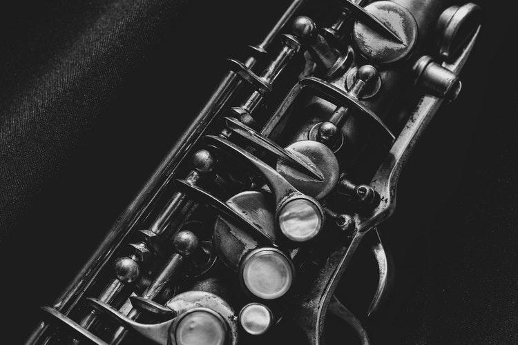 Close-up van een Saxofoon