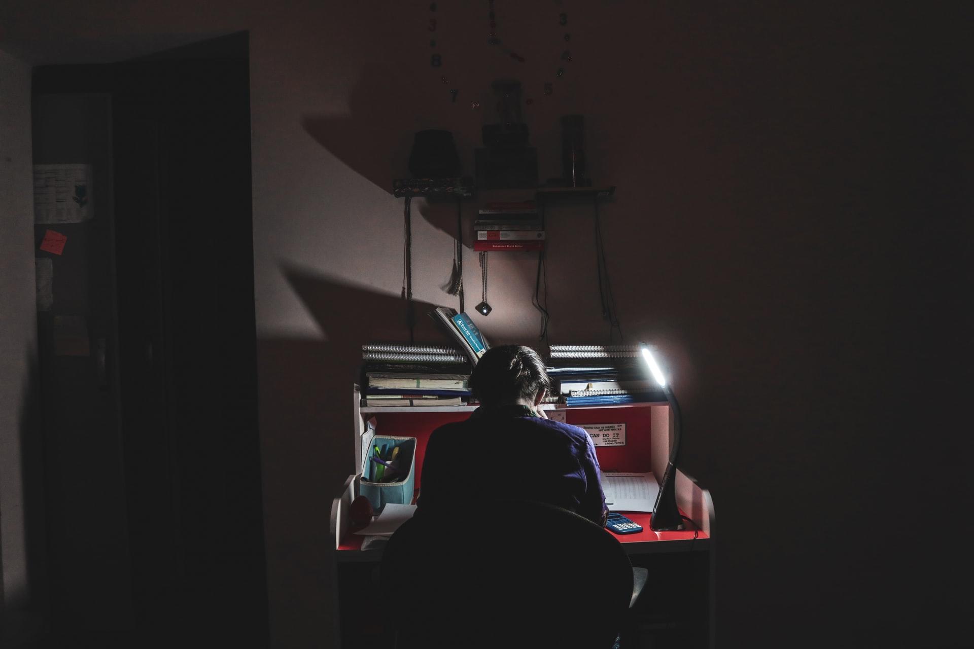 Vrouw studeert statistiek