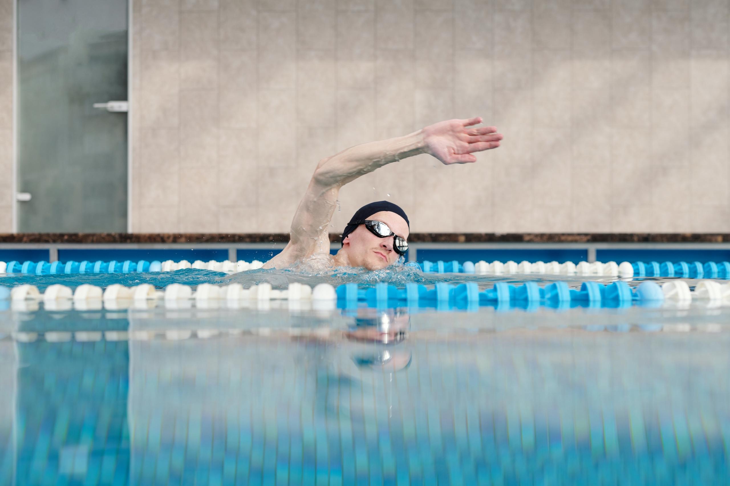 Training voor competitie zwemmen