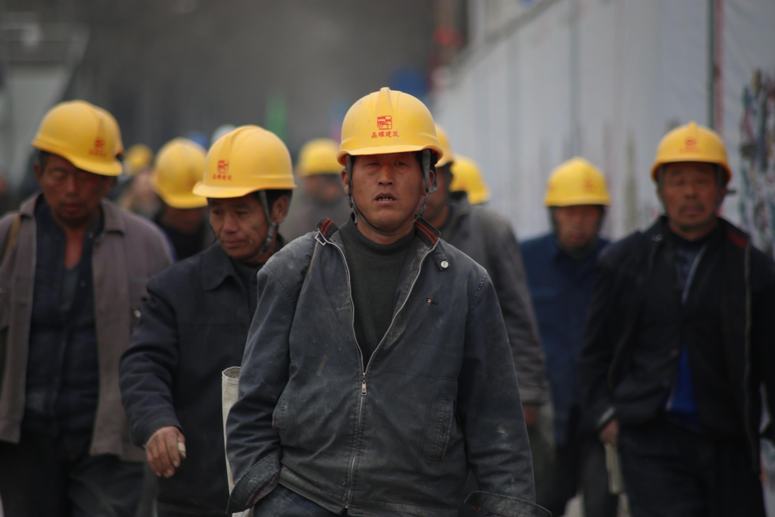 Italiaanse constructie werkers