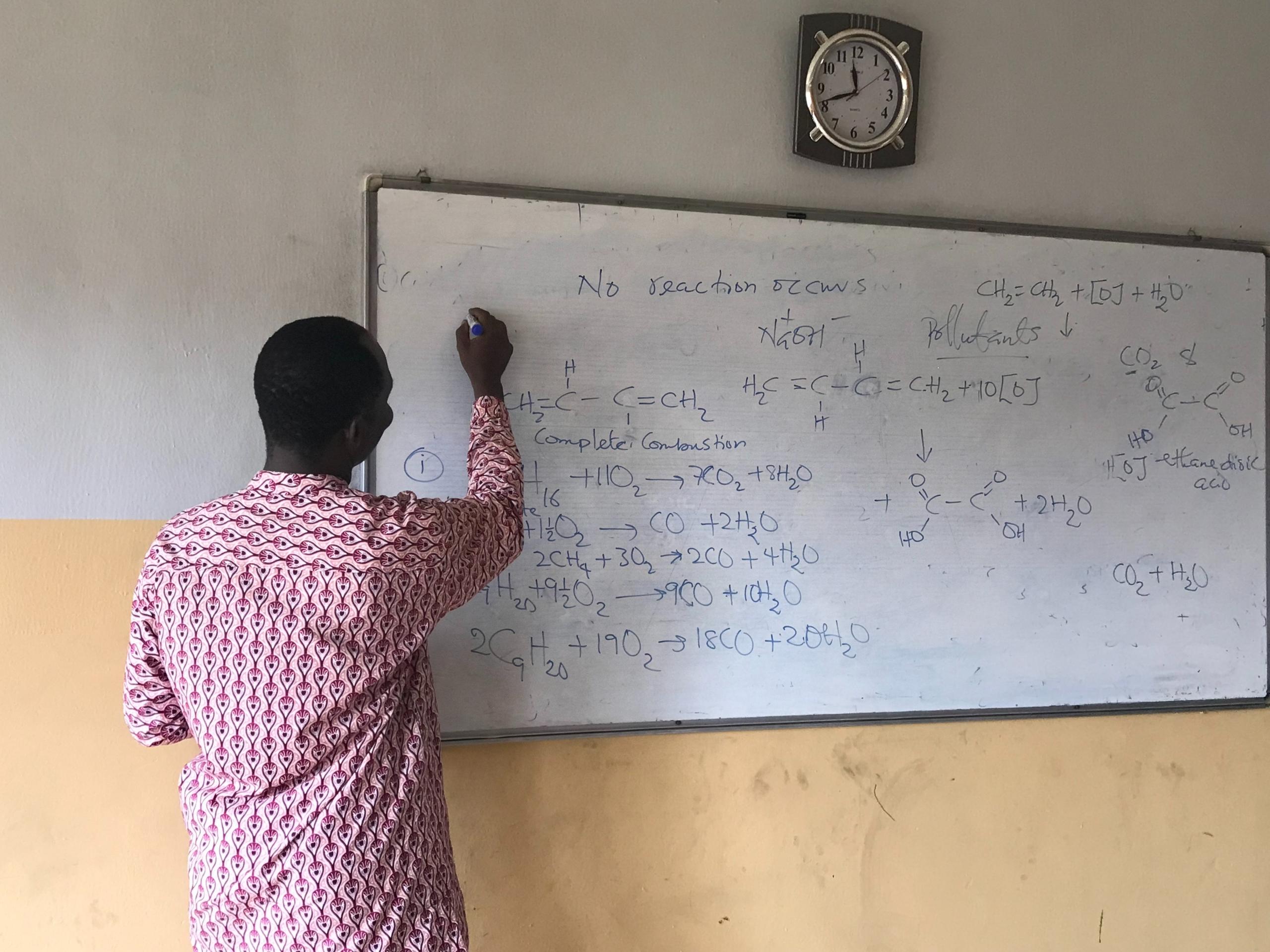Chemie in een middelbare school