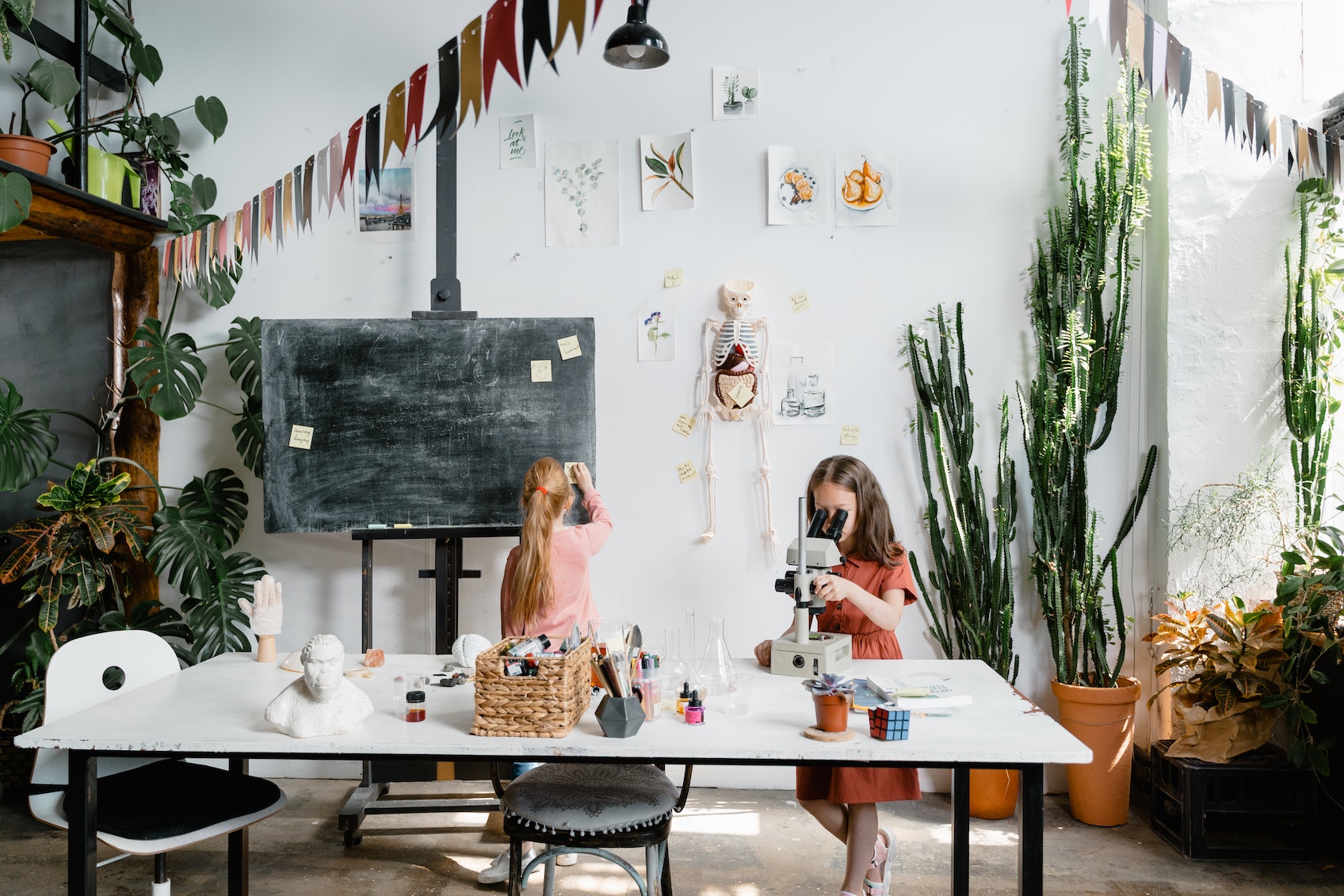 Kinderen krijgen anatomie les