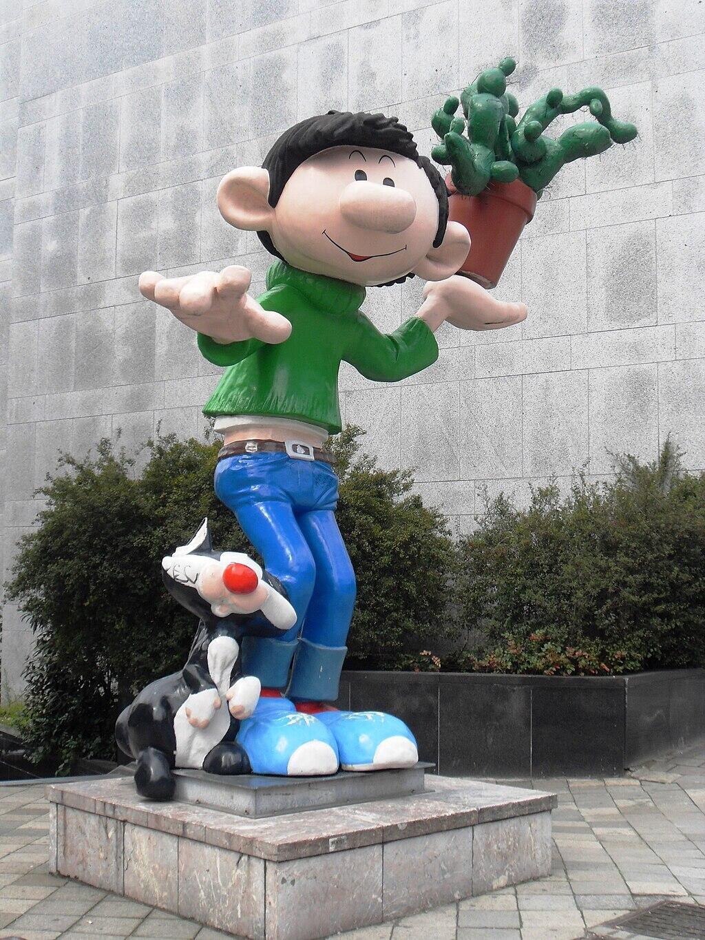 Gaston Lagaffe monument in Brussel