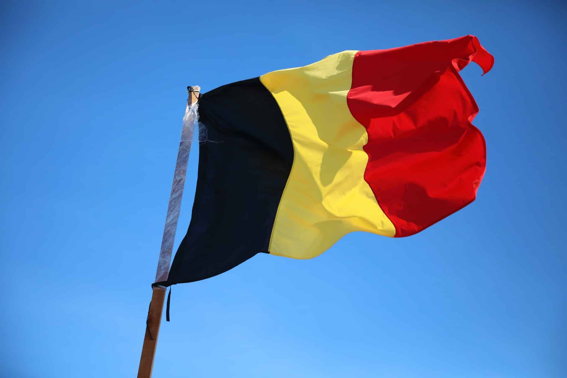 Belgische vlag in de lucht
