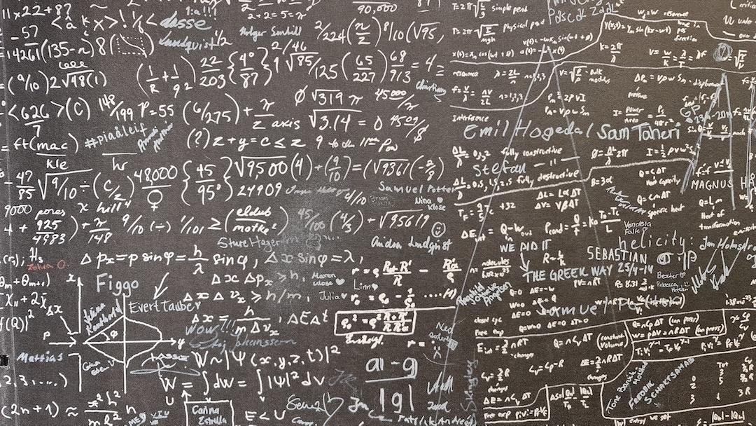 wiskunde berekeningen op bord