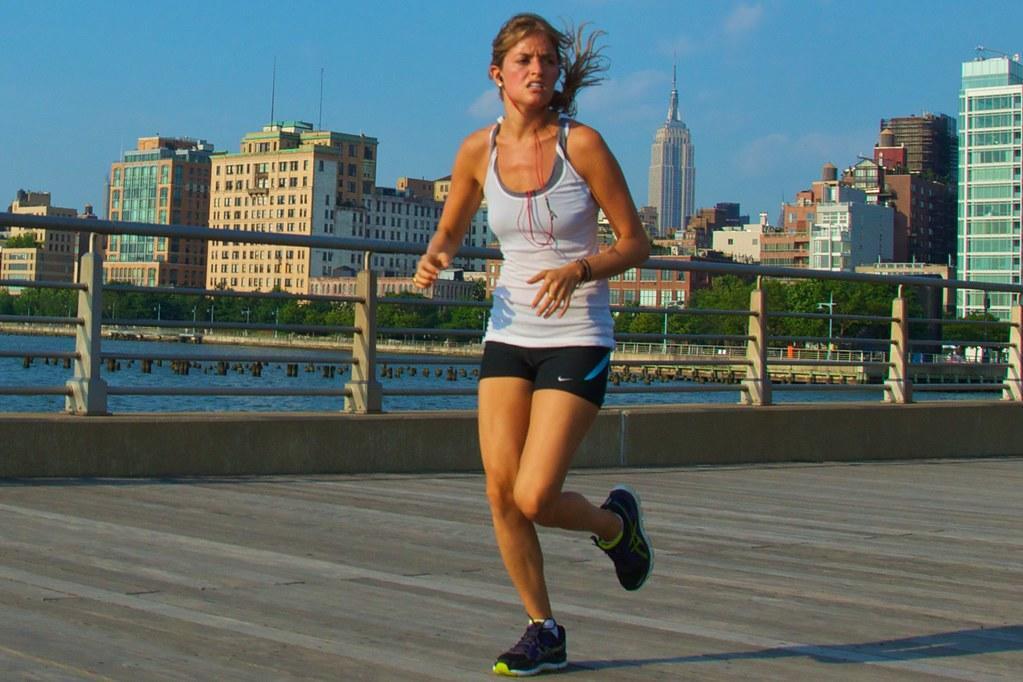 Hardlopende vrouw