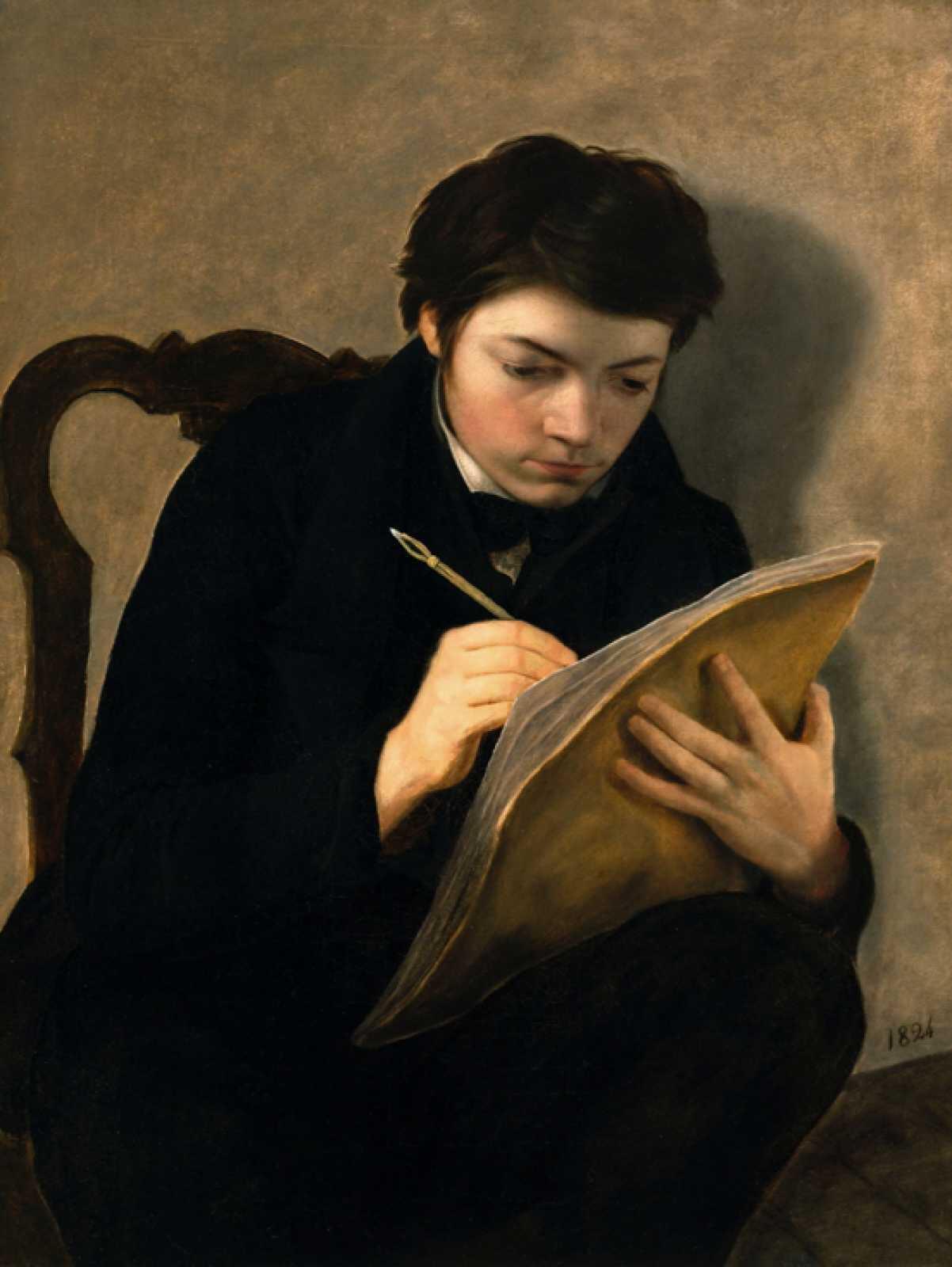 Zelfportret van Antoine Wiertz op 18-jarige leeftijd | Wikimedia Commons