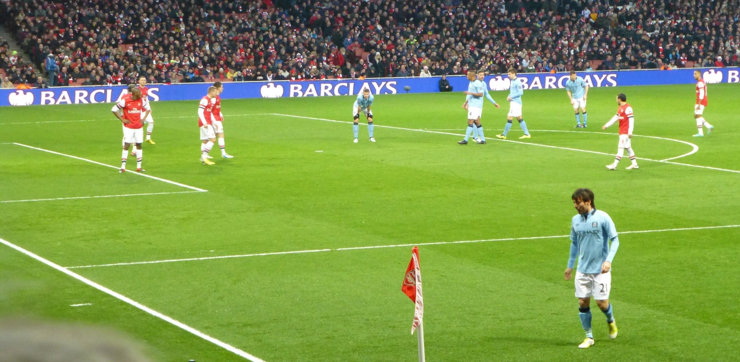 Wedstrijd van Arsenal tegen Manchester City in 2013.