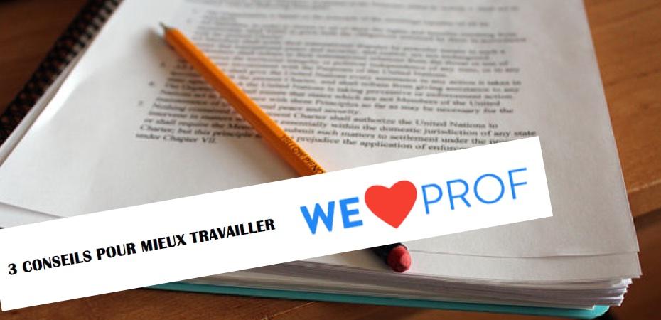 Bien travailler à la maison en parallèle des cours particuliers