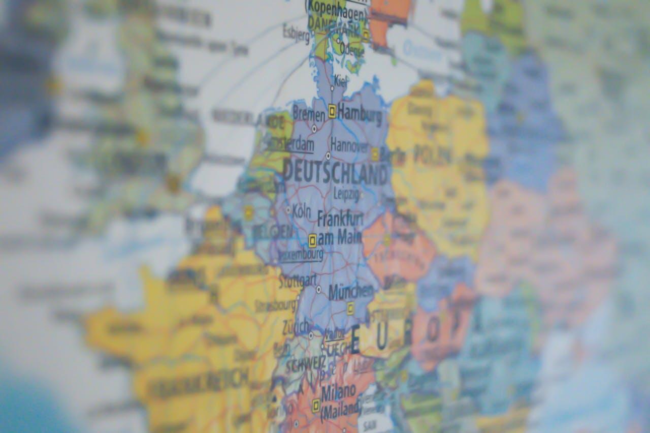 carte de leurope avec une focalisation sur l allemagne