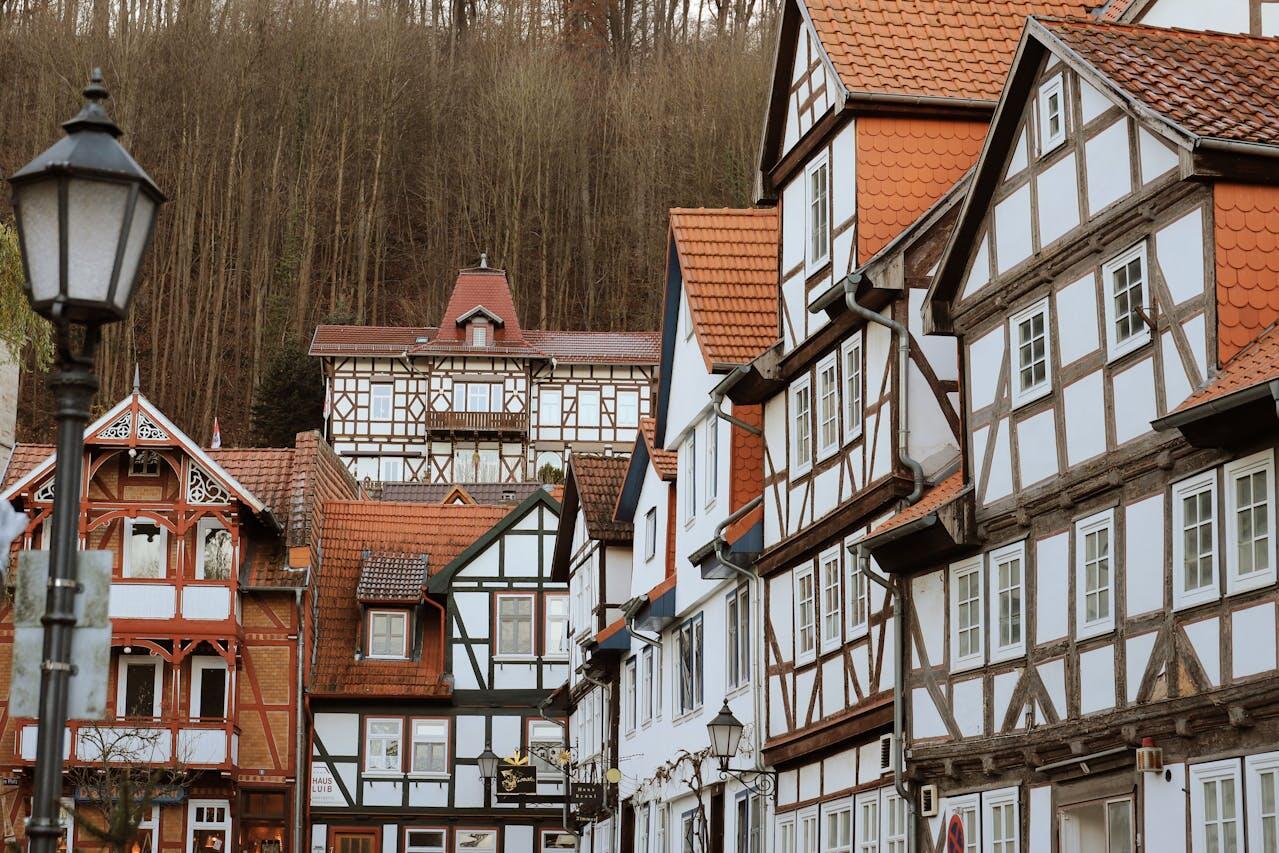 Maisons De Charme à Bad Sooden Allendorf devant un bois