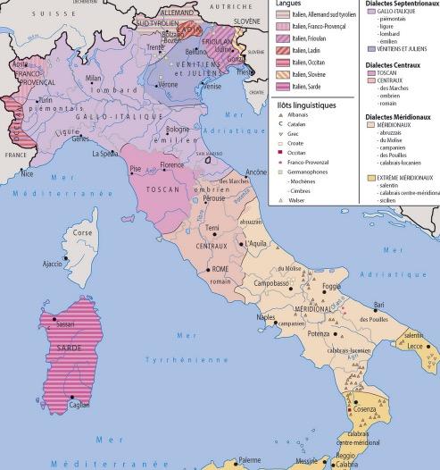En Italie, la langue officielle est l'italien bien qu'il n'existe pas d'article de la Constitution italienne qui le reconnaisse explicitement.