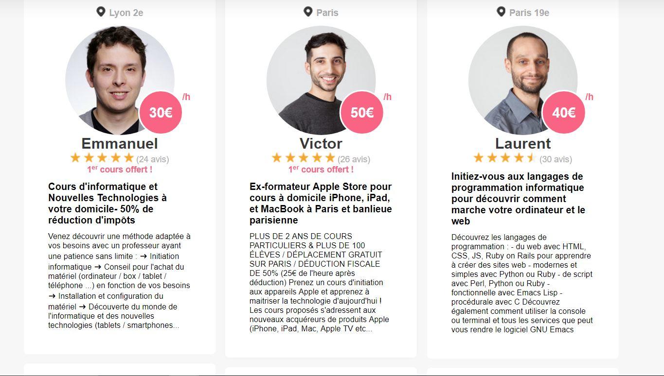 Les professeurs à domicile ont des profils variés. Il va falloir vous démarquer.