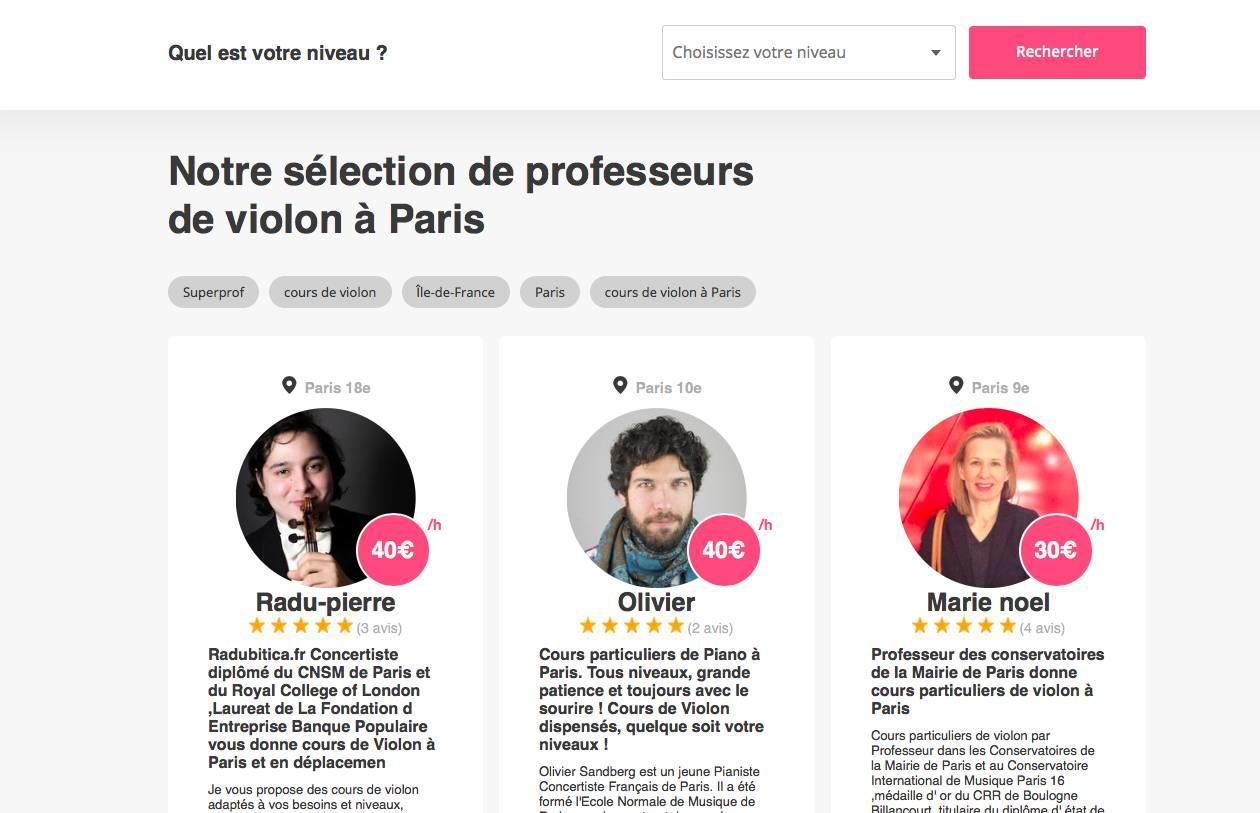 Quel type de cours prendre pour devenir un grand violoniste parisien ?
